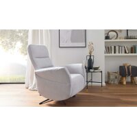 Interliving Sessel Serie 4530 silberfarbener Bezug Mara 9 & silberfarbener Sternfuß