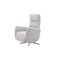 Interliving Sessel Serie 4530 silberfarbener Bezug Mara 9 & silberfarbener Sternfuß