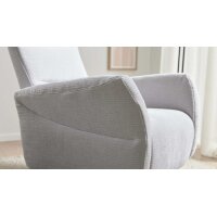 Interliving Sessel Serie 4530 silberfarbener Bezug Mara 9 & silberfarbener Sternfuß