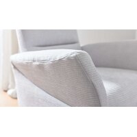 Interliving Sessel Serie 4530 silberfarbener Bezug Mara 9 & silberfarbener Sternfuß