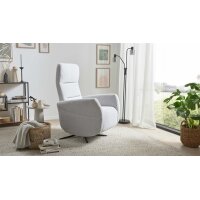 Interliving Sessel Serie 4530 silberfarbener Bezug Mara 9 & silberfarbener Sternfuß