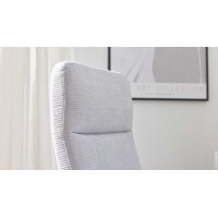 Interliving Sessel Serie 4530 silberfarbener Bezug Mara 9 & silberfarbener Sternfuß