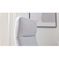 Interliving Sessel Serie 4530 silberfarbener Bezug Mara 9 & silberfarbener Sternfuß
