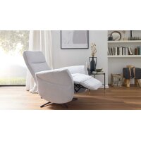 Interliving Sessel Serie 4530 silberfarbener Bezug Mara 9 & silberfarbener Sternfuß