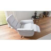 Interliving Sessel Serie 4530 silberfarbener Bezug Mara 9 & silberfarbener Sternfuß