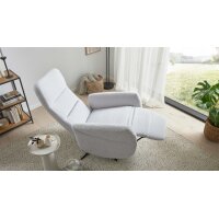 Interliving Sessel Serie 4530 silberfarbener Bezug Mara 9 & silberfarbener Sternfuß