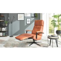 Interliving Sofa Serie 4541 – Relaxsessel manuell - cognacfarbenes LongLife-Leder Cloudy & Sternfuß V4S