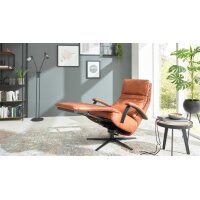 Interliving Sofa Serie 4541 – Relaxsessel manuell - cognacfarbenes LongLife-Leder Cloudy & Sternfuß V4S