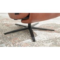 Interliving Sofa Serie 4541 – Relaxsessel manuell - cognacfarbenes LongLife-Leder Cloudy & Sternfuß V4S
