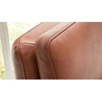 Interliving Sofa Serie 4541 – Relaxsessel manuell - cognacfarbenes LongLife-Leder Cloudy & Sternfuß V4S