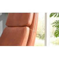 Interliving Sofa Serie 4541 – Relaxsessel manuell - cognacfarbenes LongLife-Leder Cloudy & Sternfuß V4S