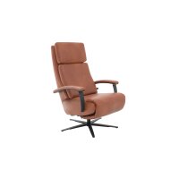 Interliving Sofa Serie 4541 – Relaxsessel manuell - cognacfarbenes LongLife-Leder Cloudy & Sternfuß V4S