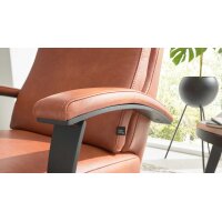 Interliving Sofa Serie 4541 – Relaxsessel manuell - cognacfarbenes LongLife-Leder Cloudy & Sternfuß V4S