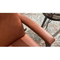 Interliving Sofa Serie 4541 – Relaxsessel manuell - cognacfarbenes LongLife-Leder Cloudy & Sternfuß V4S