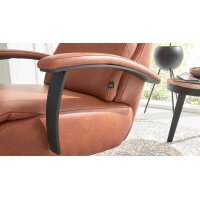 Interliving Sofa Serie 4541 – Relaxsessel manuell - cognacfarbenes LongLife-Leder Cloudy & Sternfuß V4S