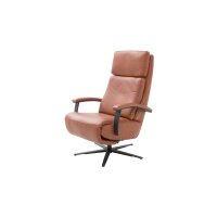 Interliving Sofa Serie 4541 – Relaxsessel manuell - cognacfarbenes LongLife-Leder Cloudy & Sternfuß V4S