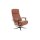 Interliving Sofa Serie 4541 – Relaxsessel manuell - cognacfarbenes LongLife-Leder Cloudy & Sternfuß V4S