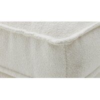 Roomio® No. 4102 - Ecksofa weißer Stoffbezug Loop & Metallfüße 908 MF - Stellfläche ca. 190 x 272 cm