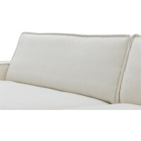 Roomio® No. 4102 - Ecksofa weißer Stoffbezug Loop & Metallfüße 908 MF - Stellfläche ca. 190 x 272 cm