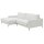 Roomio® No. 4102 - Ecksofa weißer Stoffbezug Loop & Metallfüße 908 MF - Stellfläche ca. 190 x 272 cm