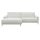 Roomio® No. 4102 - Ecksofa weißer Stoffbezug Loop & Metallfüße 908 MF - Stellfläche ca. 190 x 272 cm